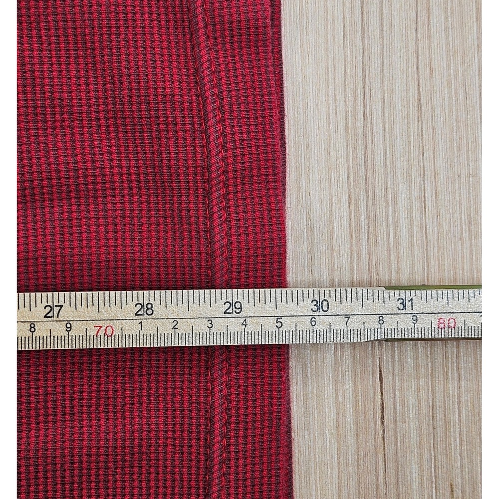 Chaps Sweater Mens M Red Pullover Crew Neck Quarter Zip Waffle Knit‎ Preppy - Picture 10 of 11